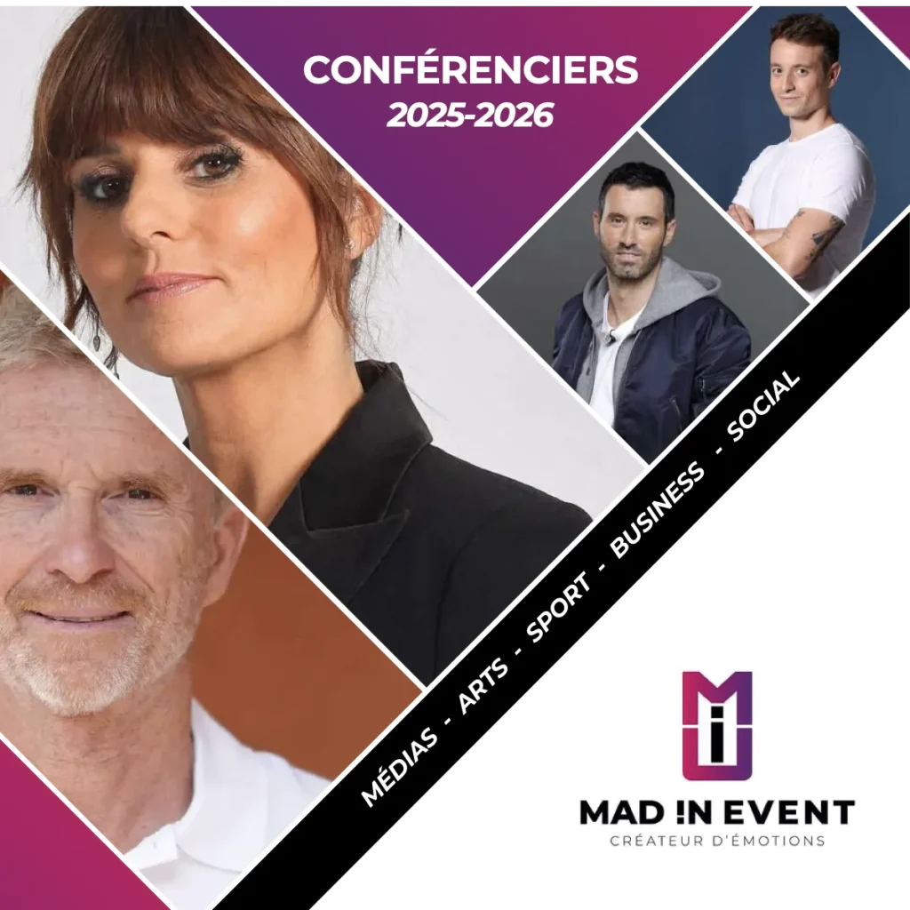 Couverture du catalogue Conférenciers 2025-2026 de Mad In Event